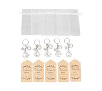 Keenso Ensemble de 24 Porte-clés sur le Thème Marin, Sacs Cadeaux à Cordon et Cartes de Remerciement, Idéal pour une Fête à Thème Nautique