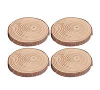 Keenso Ensemble de 25 Sous-verres en Bois pour Projets de Bricolage et Décoration Intérieure, Tranche de Bois de Pin pour Cadre Photographique et Sous-verres de Meubles (S)