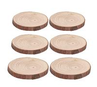 Keenso Ensemble de 25 Sous-verres en Bois pour Projets de Bricolage et Décoration Intérieure, Tranche de Bois de Pin pour Cadre Photographique et Sous-verres de Meubles (M)