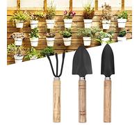 Keenso Ensemble de 3 Mini Outils à Main de Jardin, Pelle Large et étroite, Griffe à Trois Dents pour Pot de Fleur