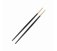 Keenso Ensemble de Baguettes en Acier Inoxydable 304, Revêtement Sous Vide, Support à Pince écologique, Vaisselle de Restaurant Sushi, Noir, 1 Paire (noir + or)