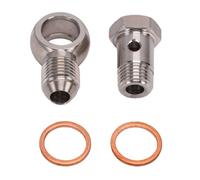 Keenso Ensemble de Boulons Banjo en Acier Inoxydable, AN 6 à 1 4 NPT, avec Boulon Rotatif pour une Installation Facile, pour Systèmes de Carburant de Plomberie Industrielle Marine