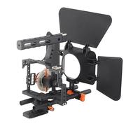 Keenso Ensemble de Cage de Caméra avec Boîte Mate pour GH4 A7S/A7/A7R/A7RII/A7SII, Kit de Mise au Point de Suivi de Prise de Vue Vidéo Pratique pour Les Cinéastes Professionnels, Alliage D'aluminium
