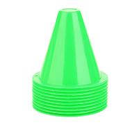 Keenso Ensemble de Cônes de Marqueurs de Football, 10pcs Plots de Marquage de pour Football d'Entraînement Ensemble de Barrières de Football en Plastique (Vert)