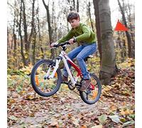 Keenso Ensemble de Drapeaux de sécurité pour Vélo pour Enfants avec Mât en Fibre de Verre et Support en Métal Drapeau de Vélo Triangulaire de 1,2 M de Haut, Montage Facile pour Vélos d'Enfants, (60