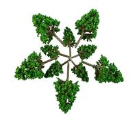 Keenso Ensemble de Modèles d'arbres Miniatures, 30 Pièces, 6 Tailles, en Plastique, avec Styles de Pin Peuplier et de Feuilles Larges, pour Maquettes Architecturales, Décor de Maison de Poupée