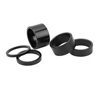 Keenso Ensemble de patins de direction de vélo en alliage d'aluminium pour fourche avant 5 tailles 3 mm 5 mm 10 15 20 28,6 ID Léger Fit pour Réglage du pont de vélo de route et de montagne