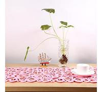 Keenso Ensemble de Placement de Quatre Tapis de Conception de Conception Florale Qui Ne sont Pas de Déformation pour la Table à Manger de Cuisine (Pink)
