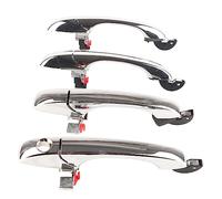 Keenso Ensemble de Poignées de Porte Extérieures de Voiture 4 Pièces, Matériau ABS, Remplacement Direct pour, Ajustement Parfait pour Divers Modèles