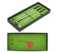 Keenso Ensemble de Stylo de Sac de, Mini-boîte de Jeux de Bureau Champ de Conduite Vert avec stylos de Club de balles Drapeau décor de Bureau Le