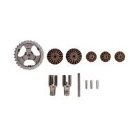 Keenso Ensemble D'engrenages Différentiels RC, Pièce de Mise à Niveau en Matériau Métallique pour Voiture RC 244016 3343 1/24