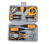 Keenso Ensemble D'outils Matériels pour Réparation à Domicile avec Tournevis et Clés dans une Boîte de Rangement Portable (Ensemble de 15 pièces)