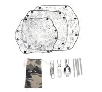 Keenso Ensembles de Vaisselle, Ensemble de Vaisselle Pliable, Ensemble de Couverts Portables, Bols, Assiettes, Tasses avec Boutons-pression pour Camping (de couverts épais et pliables, bol,