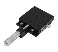 Keenso Etage Linéaire X, Table Coulissante de Plate-forme à Déplacement Manuel du Micromètre X Etapes Linéaires de Précision du Rouleau Croisé 80 x 80mm