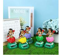 KEENSO Figurine de danse hawaïenne solaire, poupée à tête branlante, jouet de danse pour voiture