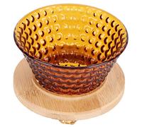 Keenso Filtre à café Réutilisable, Entonnoir, Goutteur en Verre, Bouilloire, Accessoires de Brassage pour une Tasse de café, Temps de Brassage, Haute Température (BROWN)