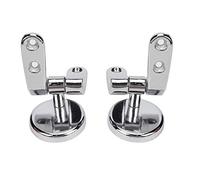 Keenso Fixations de Couvercle de Toilette en Alliage de Zinc, Kit de Remplacement de Réparation de Charnières de Toilette, Charnières Réglables pour la Plupart des Couvercles, Faciles à Installer et