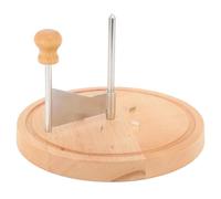 Keenso Fromage Curler Handle de qualité Handle Cutter de Fromage Rotatif Cutter pour le Chocolat de Roue, Bois de Hêtre Facile à guidé en Acier Inoxydable pour les Chefs Gastronomiques