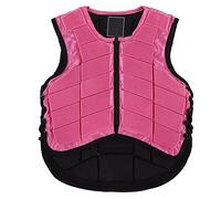 Keenso Gilet équestre pour Enfants, Mousse de sécurité Rembourrée à Cheval de Protection Protectrice Protectrice du Corps Rose (CL)