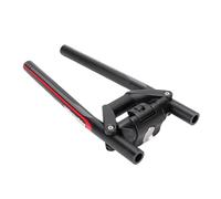 Keenso Groarde à Vélo, Barres de Poignée de Vélo Pliables en Alliage en Alliage en Aluminium pour 25,4/31,8 Mm (noir rouge)