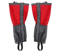 Keenso Guêtres de Legging de Neige, 1 Paire de guêtres de Neige en Plein air Guêtres imperméables Couvre-Bottes Randonnée Legging pour Le Ski, la Marche, Le Camping, l'escalade(Rouge)