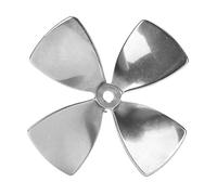 Keenso Hélice de Bateau RC 4 Pales, Hélice Marine Usinée CNC, Diamètre 80mm, Arbre de 5mm pour Modèles de Bateaux Rapides et Bateaux de Pêche