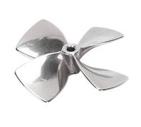 Keenso Hélice, Hélice de Bateau RC à 4 Pales en Acier Inoxydable 316 Antirouille Usinée CNC avec Un Diamètre de 80 Mm, Un Pas de 1,2 Mm, Un Trou de 6 Mm pour Modèle de Bateau RC