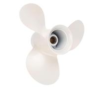 Keenso Hélice, Hélice de Moteur Hors-Bord D'hélice de Bateau 9 7/8 X 10 1/2 3 Lames de Remplacement en Alliage D'aluminium pour F25