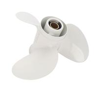 Keenso Hélice Hors-Bord, Hélice de Bateau en Alliage D'aluminium à 3 Pales 9 7/8 X 13 Pouces avec Cannelure à 10 Dents, Remplacement pour Moteur Hors-Bord