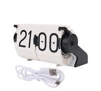 Keenso Horloge Flip Mécanique, Automatique Page Tournant Mécanique Horloge de Bureau, Comptage et Rappel Caractéristiques, Idéal pour la Maison et Le Bureau