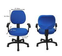 Keenso Housse Arrière Universelle pour Chaise D'ordinateur, Extensible, Pivotante, pour Dessin, pour la Maison et le Bureau, Noire (BLUE)