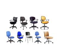 Keenso Housse Arrière Universelle pour Chaise D'ordinateur, Extensible, Pivotante, pour Dessin, pour la Maison et le Bureau, Noire (rouge)