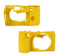Keenso Housse de Caméra en Silicone Souple, étui Durable avec Sangle, Accès Facile pour Les Caméras A6000, Aventure en Plein Air (Yellow)