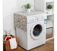 Keenso Housse de Protection Anti-poussière pour Réfrigérateur et Machine à Laver, en Coton et Lin, Plis, Décoration de Table pour Congélateur, 55x130cm (55 * 130cm 51x21 pouces)