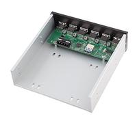 Keenso Hub USB avec Une Plaque Avant Métallique avec 6 Interfaces, Une Opération de Fiche et de Lecture Plus Pratique et Efficace, Adaptée à L'utilisateur de la Carte de Panneaux Principaux ou de la