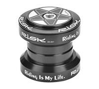 Keenso Incidence de Casque Vélo Risque, d'Alliage d'Aluminium 34mm pour Le Roulement Fourche Pivot Droit 28,6 mm(Noir)