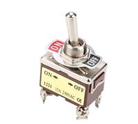 Keenso Interrupteur à Bascule 5 Pièces, 250V 15A ON Off, Interrupteur à Bascule à 4 Broches pour Appareils Ménagers