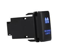 Keenso Interrupteur à bascule de Voiture, 12V Commutateur à LED Bleu Contacteur de Commande ON/OFF 38.75 x 20.8mm avec Câble 200MM pour voiture (REVERSE LIGHTS)