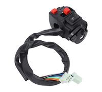 Keenso Interrupteur d'allumage de Guidon ABS, Interrupteur d'arrêt de Guidon 7 8 Pouces Plug and Play avec Bouton 'étranglement de Démarrage pour Pilotes de VTT Chinois