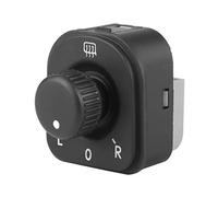 Keenso Interrupteur de Commande Rétroviseur Latéral, Bouton Poussoir Noir, Mécanisme Rotatif, ON-OFF