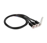 Keenso Interrupteur de guidon de moto, ABS et acier inoxydable, interrupteur à bouton de vélo électrique avec LED, étanche, klaxon, phare pour moto, ATV, dirt bike (gauche)
