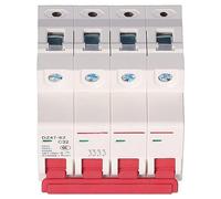 Keenso Interrupteur de Performances Miniatures Interrupteur d'air sécurisé MCB Protection de Surcharge pour Les Immeubles de Bureaux, Couverture PC de 400 V (32A)