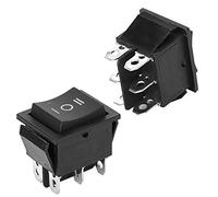 Keenso Interrupteurs à bascule en plastique résistant à 6 broches pour interrupteur pour appareils ménagers KCD4, lot de 10