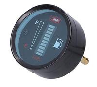 Keenso Jauge de Carburant à LED, Jauge de Niveau de Carburant Universelle 12 V Indicateur de Compteur de Niveau de Carburant Affichage à LED 52mm de Diamètre pour Moto Automatique jauge de Carburant