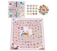 Keenso Jeu d'échecs en Bois pour Enfants à Partir de 3 Ans, Jeu de société éducatif avec Dames d'animaux, 10 X 10 Pouces, Coins Arrondis Sûrs, Jouet 'entraînement Logique pour Les Soirées de Jeux