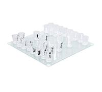 Keenso Jeu D'échecs en Verre à Shot, Jeu à Boire avec Plateau de Jeu en Verre