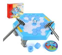 Keenso Jouet pingouin Break Ice, jeu de société éducatif sur glace, grand jouet pingouin frappant avec plateau tournant pour tous les âges
