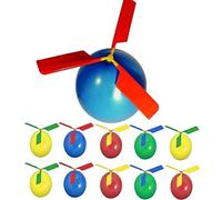 Keenso Jouets Volants D'hélicoptère en Ballon 10 Pièces, de Bas de Fête, Garçons et Filles, 2 Ballons pour Enfants (Orange)