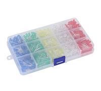 Keenso Kit D'assortiment D'ampoules LED Colorées, 500 Diodes électroluminescentes de 5 Mm pour Indicateur de Composants électroniques