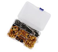 Keenso Kit de Boulons de Carénage de Moto Vis de Pare-brise en Aluminium 177 Pièces Ensemble de Fixations M5 M6 Anodisées Résistant à la Rouille Multi-taille pour les Cyclistes de Sport pour 250 300